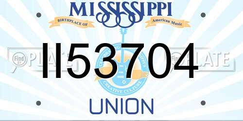 II53704 Mississippi License Plate