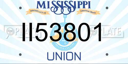 II53801 Mississippi License Plate