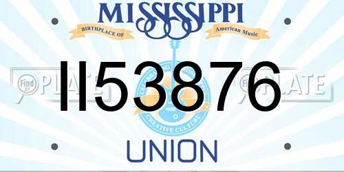 II53876 Mississippi License Plate