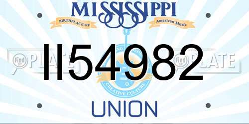 II54982 Mississippi License Plate