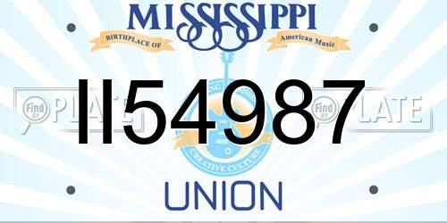 II54987 Mississippi License Plate