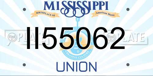 II55062 Mississippi License Plate
