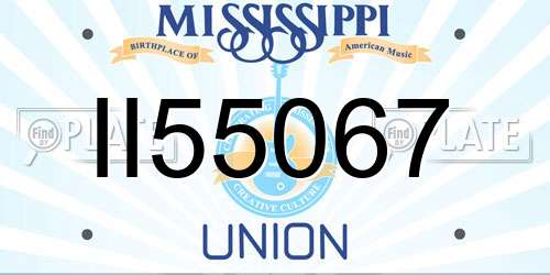 II55067 Mississippi License Plate