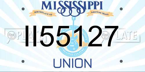 II55127 Mississippi License Plate
