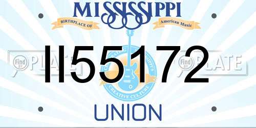 II55172 Mississippi License Plate