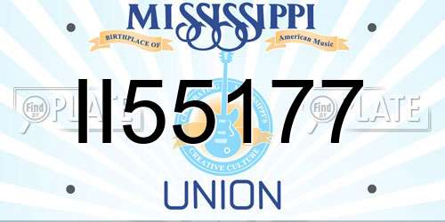 II55177 Mississippi License Plate