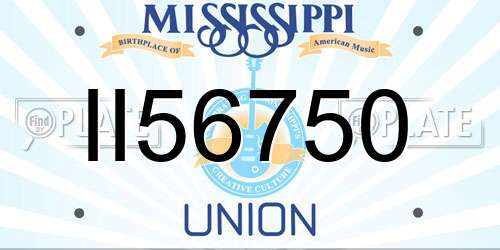 II56750 Mississippi License Plate