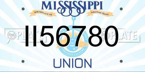II56780 Mississippi License Plate