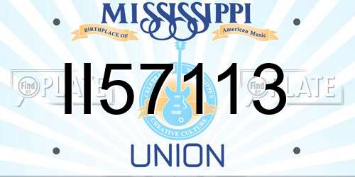 II57113 Mississippi License Plate