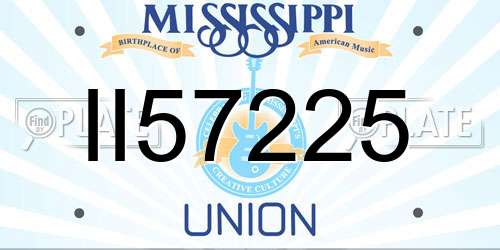 II57225 Mississippi License Plate