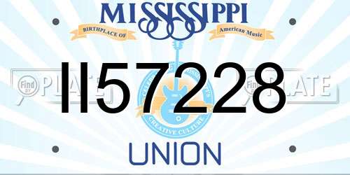 II57228 Mississippi License Plate