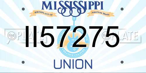 II57275 Mississippi License Plate