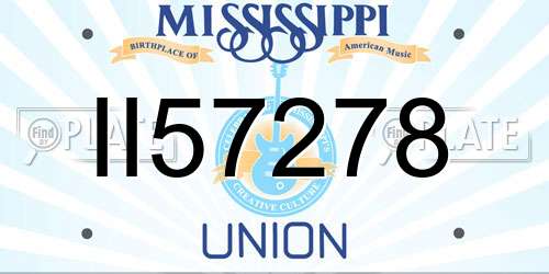 II57278 Mississippi License Plate