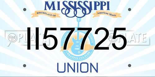 II57725 Mississippi License Plate