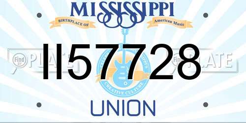II57728 Mississippi License Plate