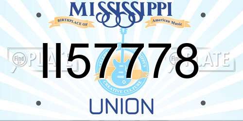 II57778 Mississippi License Plate