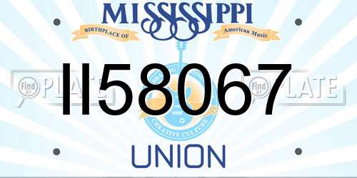 II58067 Mississippi License Plate