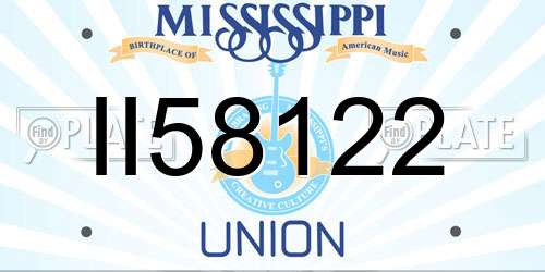 II58122 Mississippi License Plate