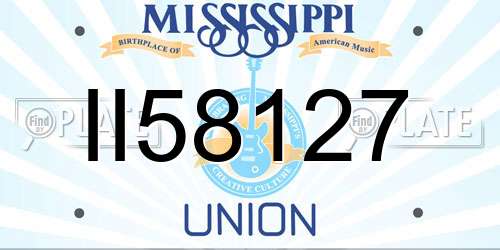 II58127 Mississippi License Plate