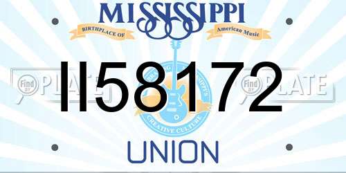 II58172 Mississippi License Plate