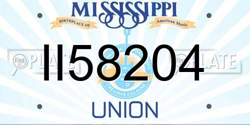 II58204 Mississippi License Plate