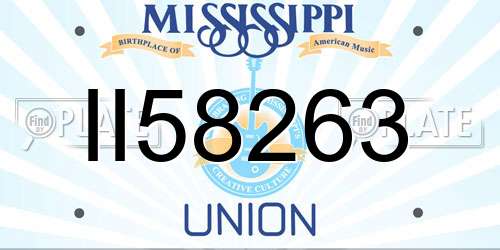 II58263 Mississippi License Plate