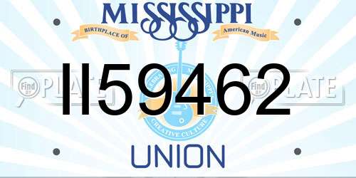 II59462 Mississippi License Plate