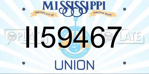 II59467 Mississippi License Plate