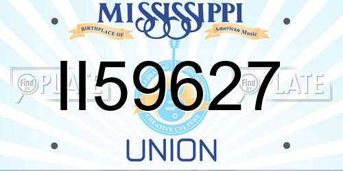 II59627 Mississippi License Plate