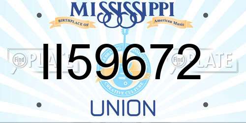 II59672 Mississippi License Plate