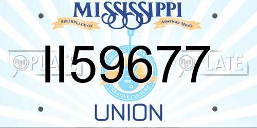 II59677 Mississippi License Plate