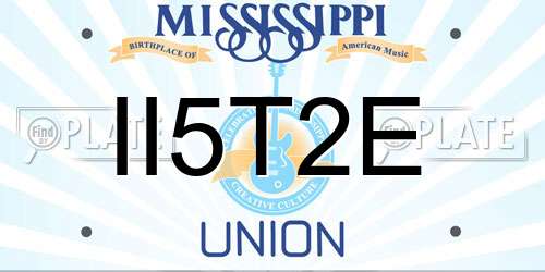 II5T2E Mississippi License Plate