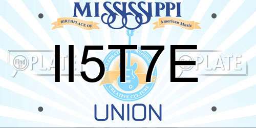 II5T7E Mississippi License Plate
