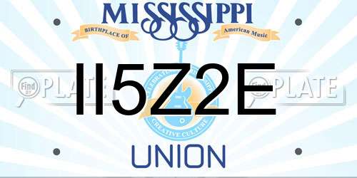 II5Z2E Mississippi License Plate