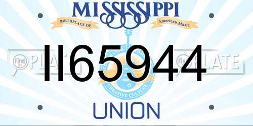 II65944 Mississippi License Plate