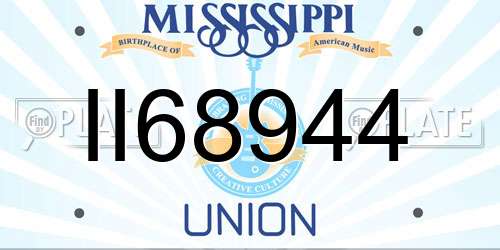 II68944 Mississippi License Plate