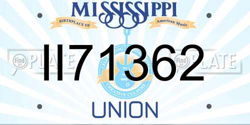II71362 Mississippi License Plate