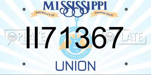 II71367 Mississippi License Plate