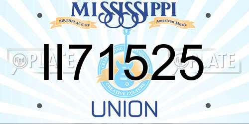II71525 Mississippi License Plate