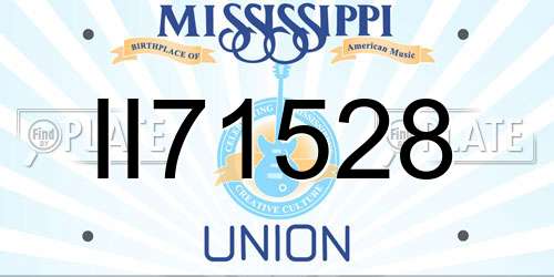 II71528 Mississippi License Plate