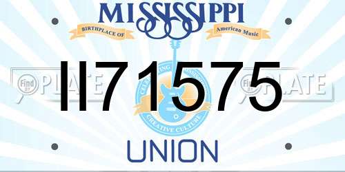 II71575 Mississippi License Plate