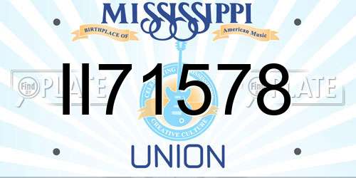 II71578 Mississippi License Plate