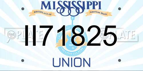 II71825 Mississippi License Plate