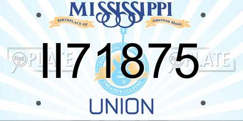 II71875 Mississippi License Plate