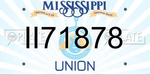 II71878 Mississippi License Plate