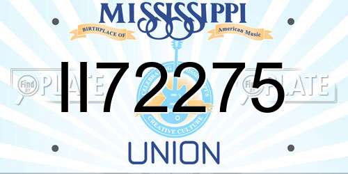II72275 Mississippi License Plate