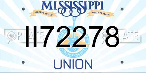 II72278 Mississippi License Plate