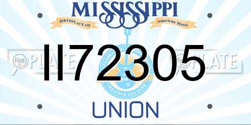 II72305 Mississippi License Plate