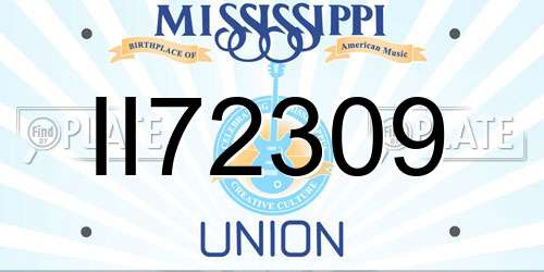 II72309 Mississippi License Plate