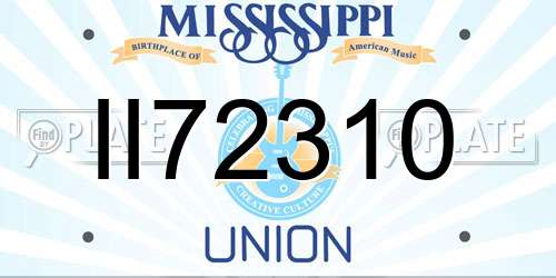 II72310 Mississippi License Plate